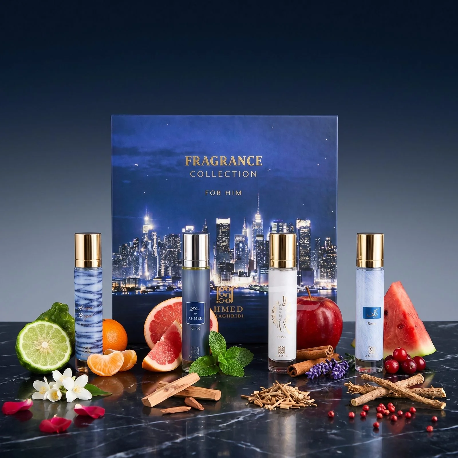 Fragrance Collection For Men Discovery Set By Ahmed Al Maghribi (4x 15ml perfumes)